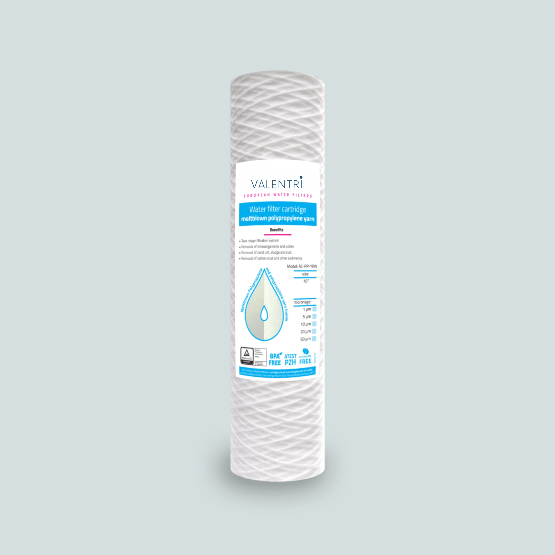 Filtro Cartucho de fio de polipropileno Meltblown